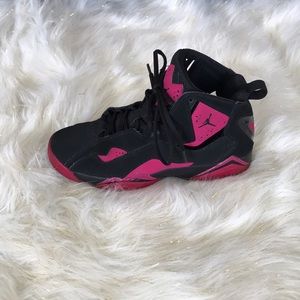 Pink and Black Jordans